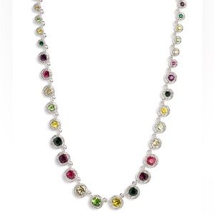 Multi colored rhinestone necklace